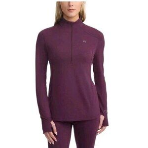 NEW Paradox Women's L Merino Blend Performance Base Layer Top Purple